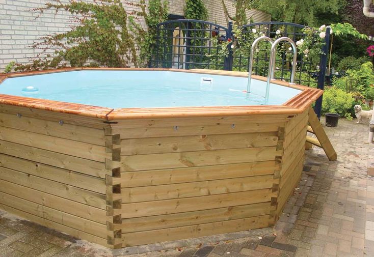 Piscine octogonale en bois Octoo 4,2 – Ø 420 cm – Image 4
