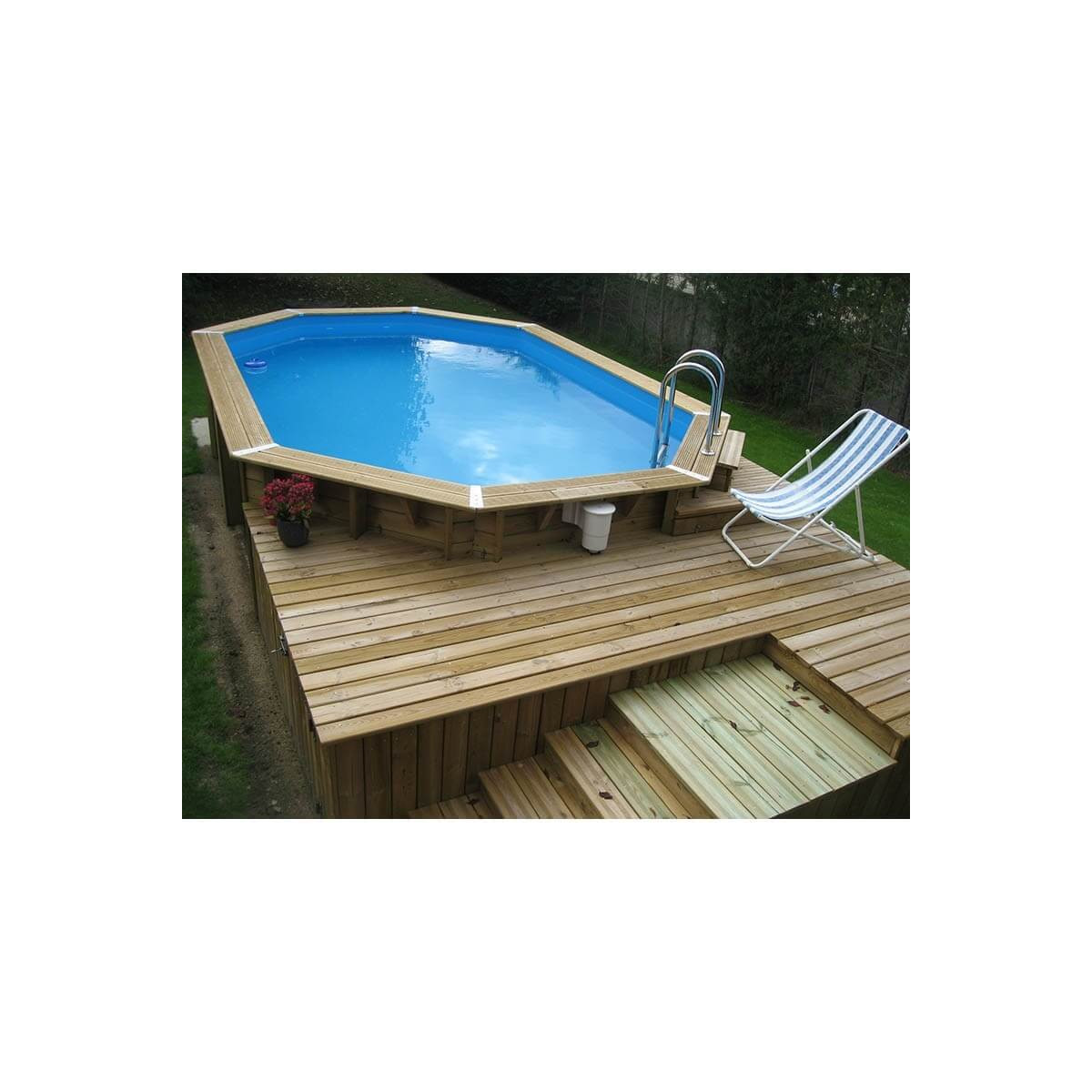 Piscine en bois Sunwater - 300 x 490 x H 120 cm