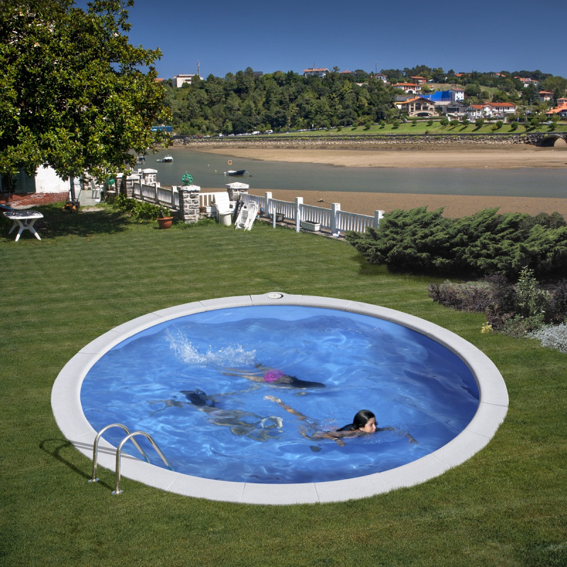Piscine enterrée Madagascar ronde en acier Ø420xH150cm – Gré