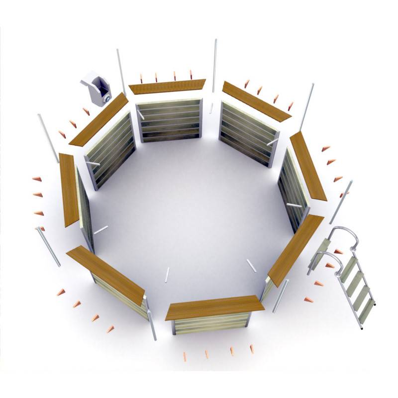 Piscine octogonale démontable en bois Ø460xH111cm LEYTE - Water'Clip – Image 2